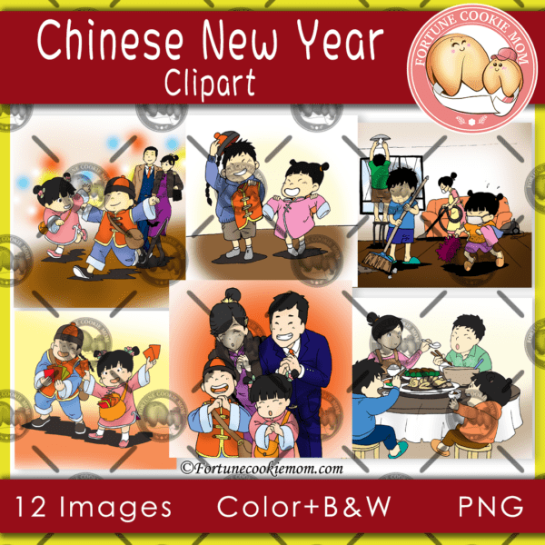 Chinese New Year traditions clipart
