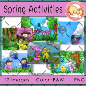 spring activities clipart