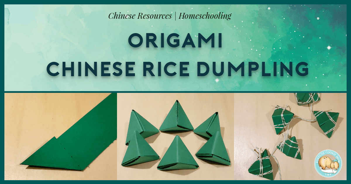 Chinese art & crafts: origami paper rice dumplings